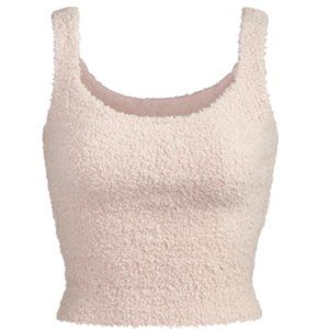 Skims Women's S/M Boucle Dusk Knit Scoop Neck Cozy Sleeveless Stretchy Tank Top